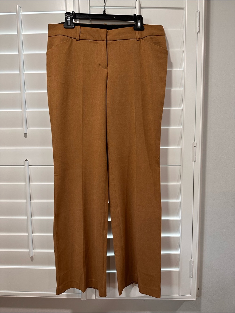 Express Editor Camel Dress Pants Size 10 Straight Leg Career Stretch Trouser